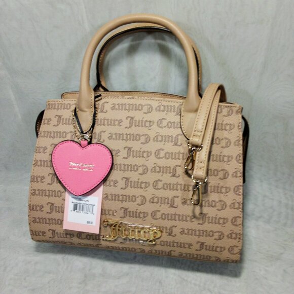 Juicy Couture Leather Heart Shaped Charm Tote - Picture 1 of 11